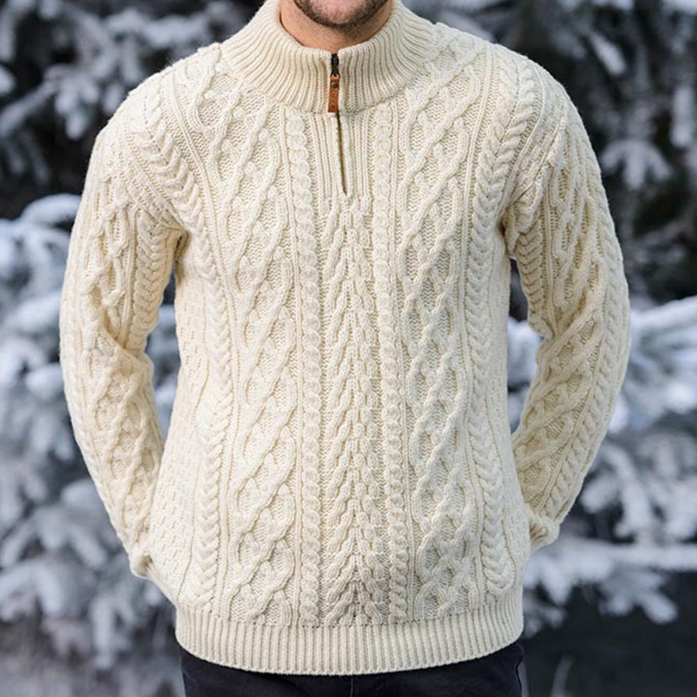 Textured Buttoned Sweater