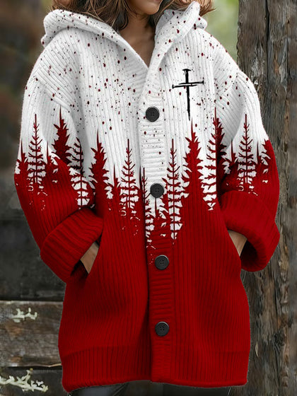 Layered Hooded Coat