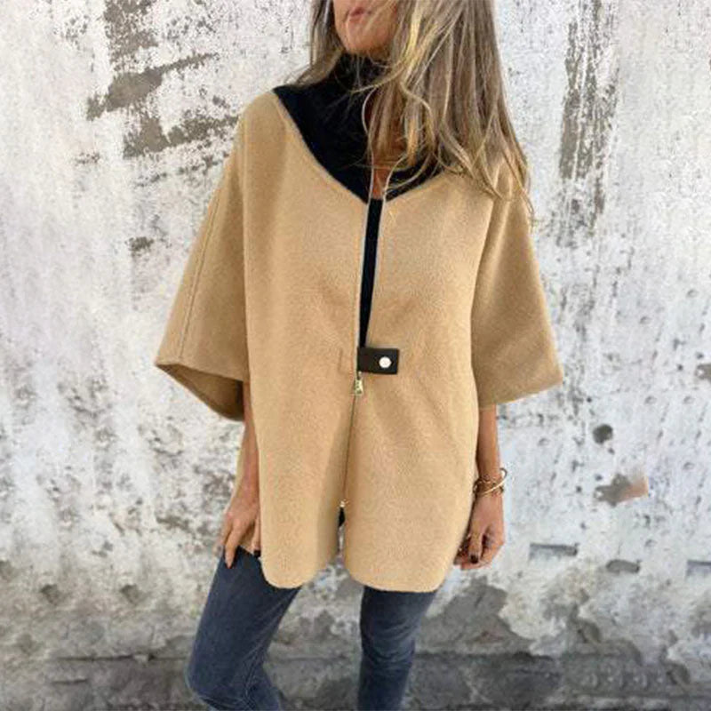 Layered Double-Breasted Coat