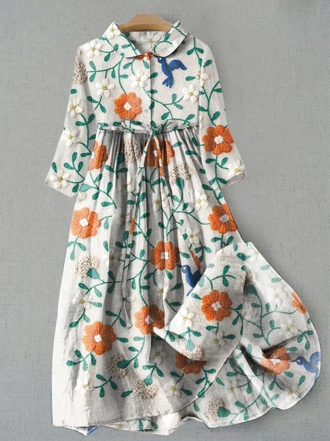 Sunset Buttoned Dress