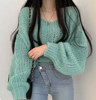 Relaxed V-Neck Sweater