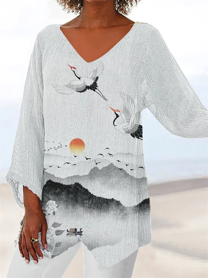 Elegant Draped Blouse
