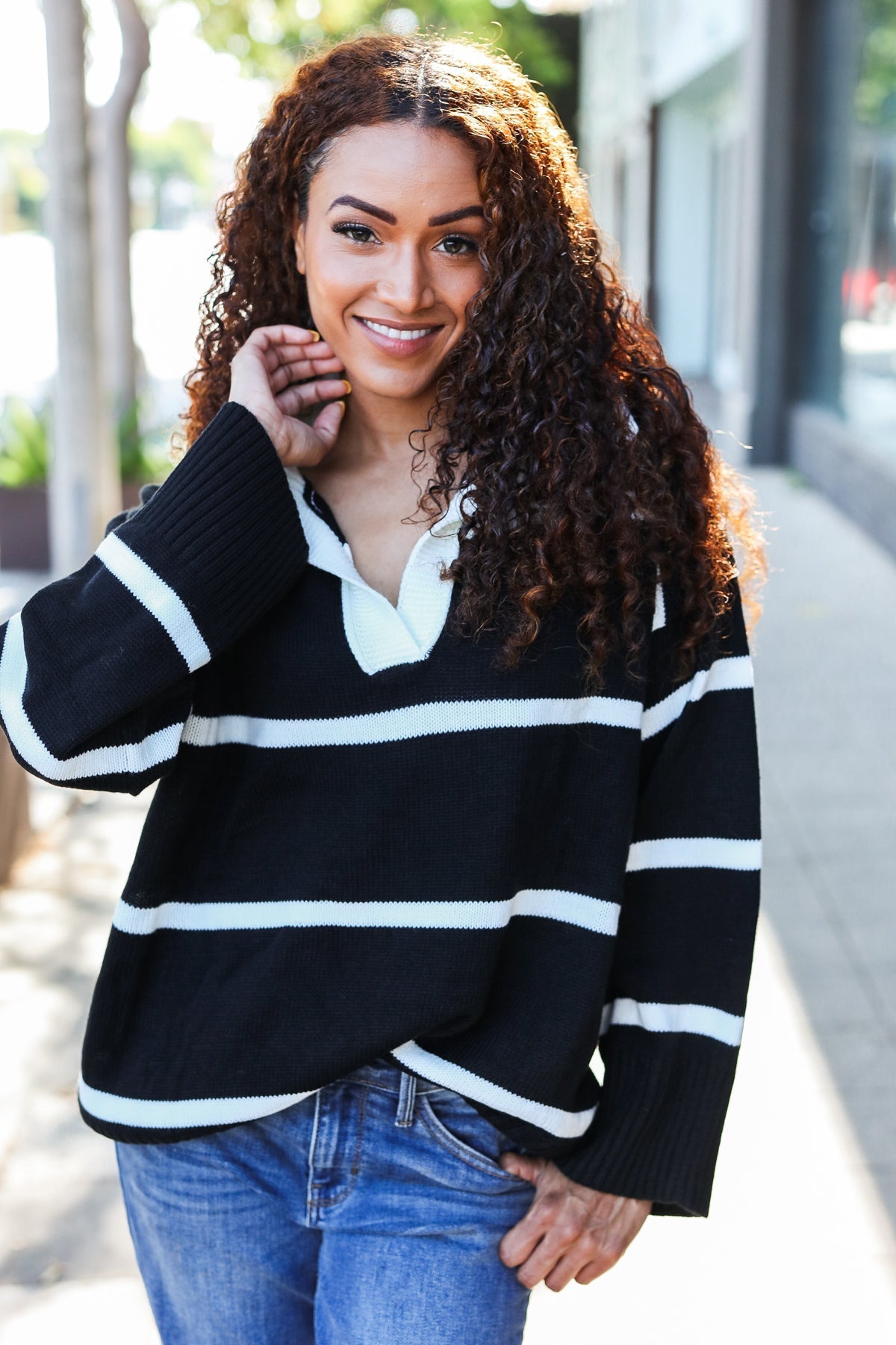 Easy Buttoned Sweater