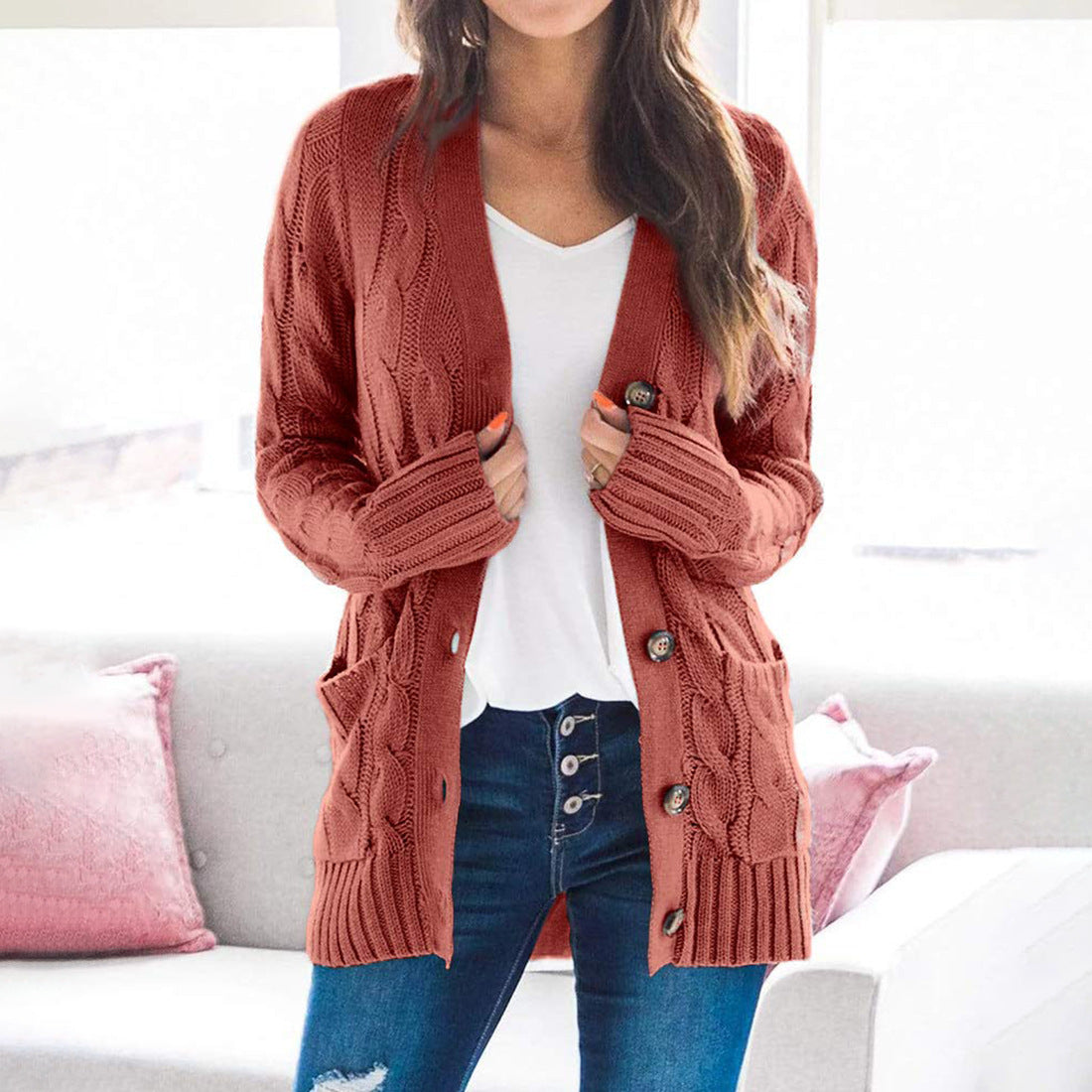 Everyday Buttoned Sweater