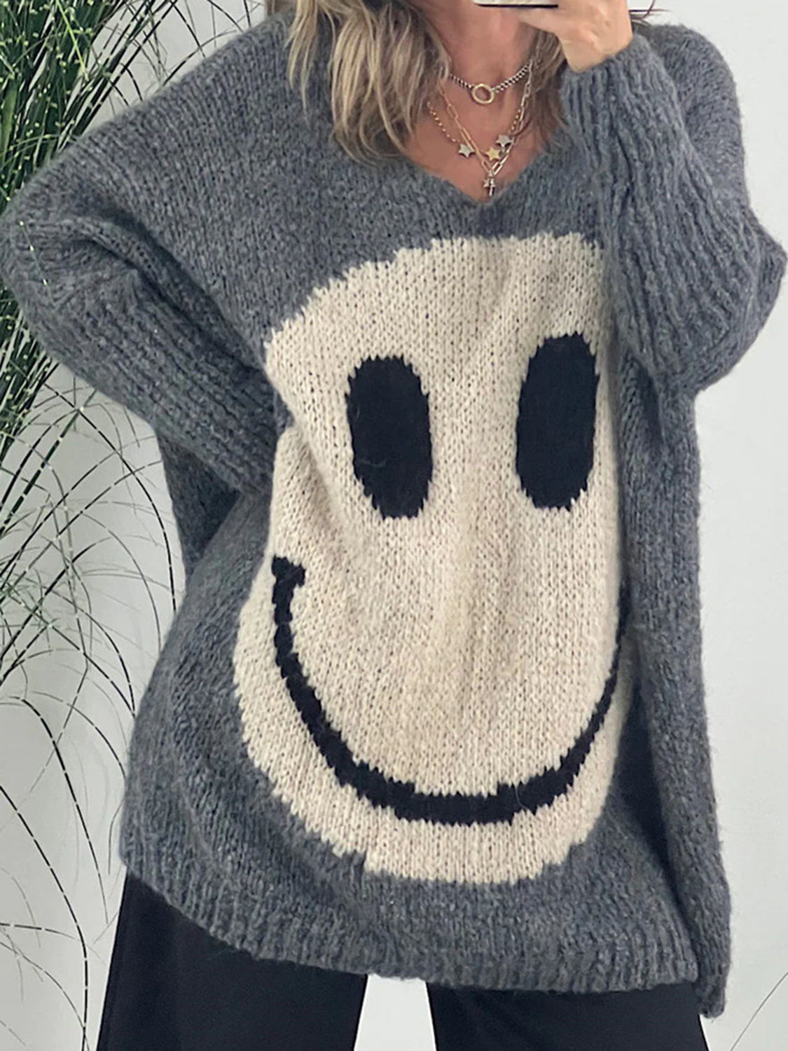 Relaxed Buttoned Sweater