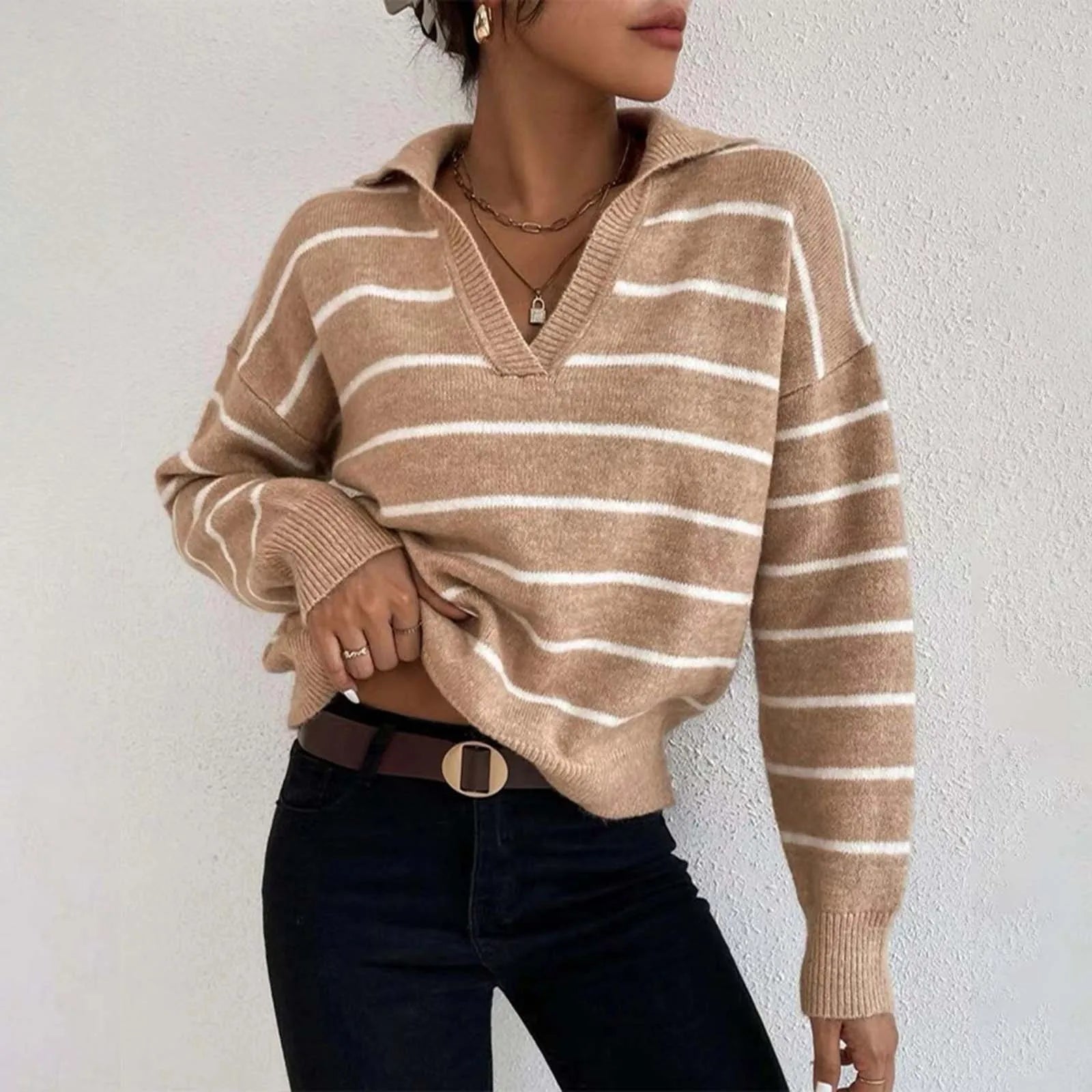 Casual Ribbed Sweater