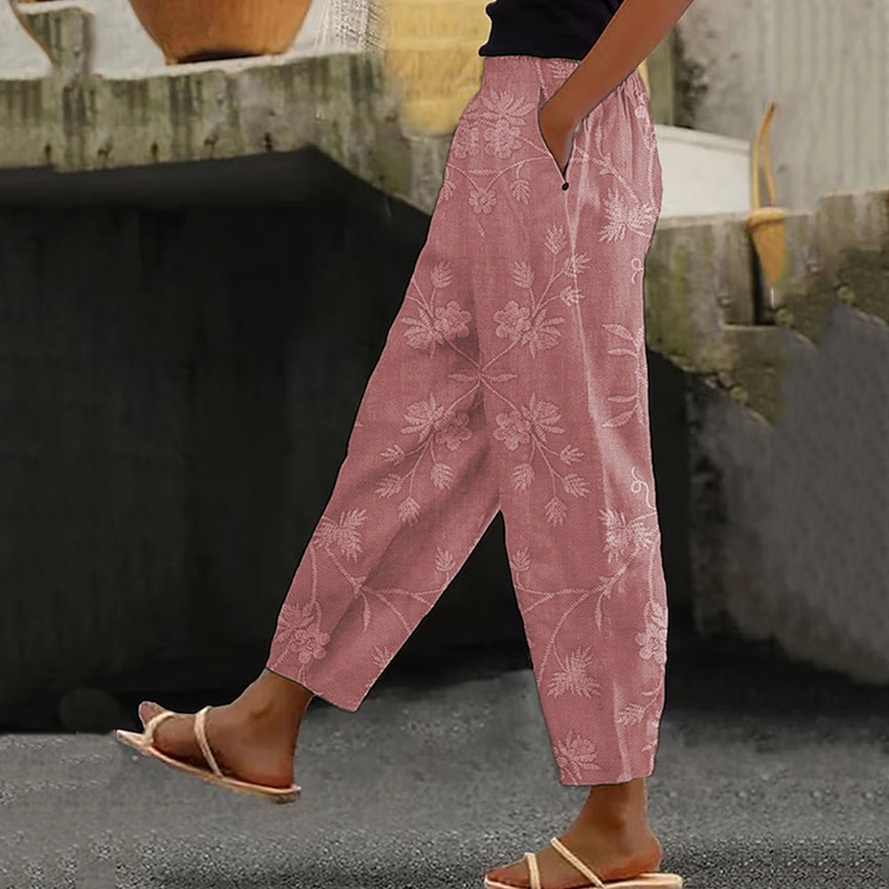 Stretch Textured Pants