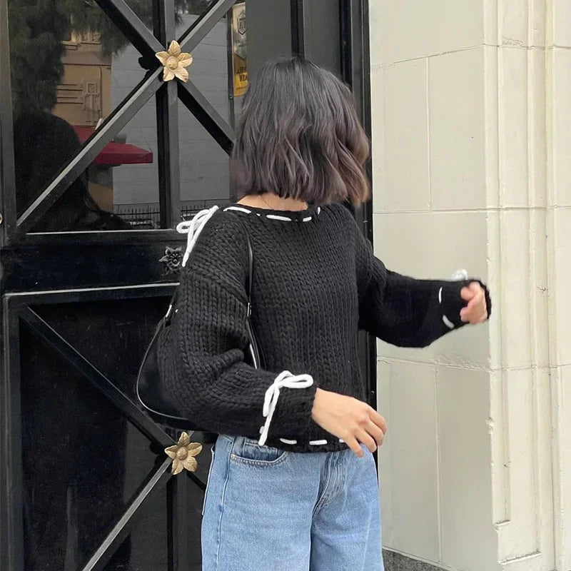 Textured Striped Sweater