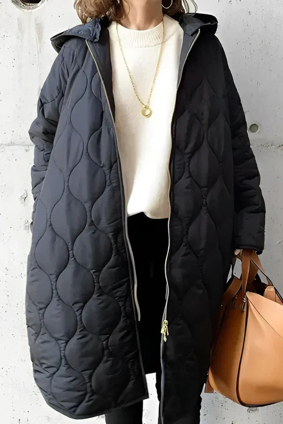 Layered Quilted Coat