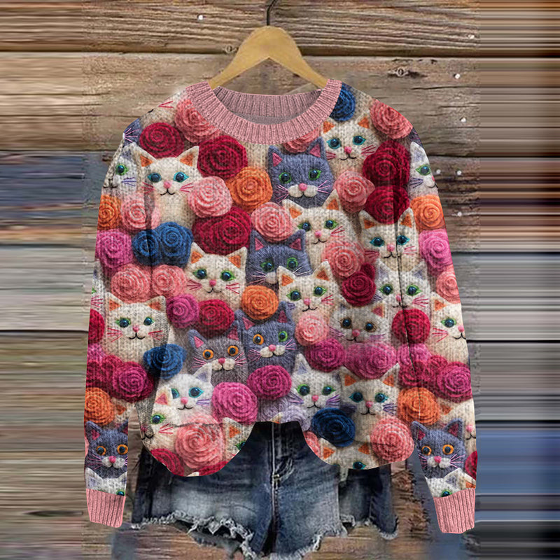 Textured Cropped Sweater