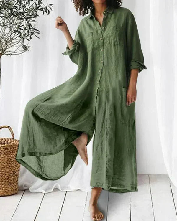 Breezy Long-Sleeve Jumpsuit