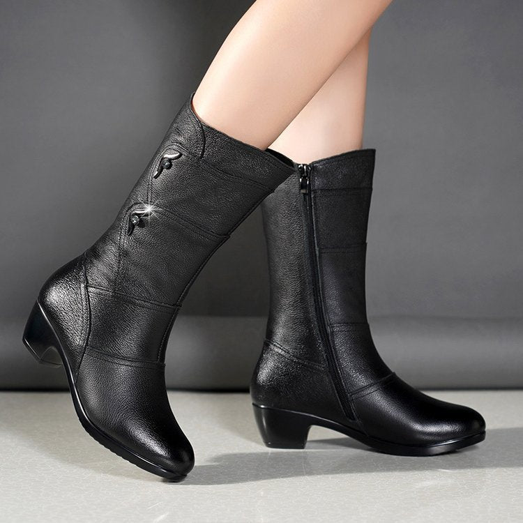 Natural Suede Boots
