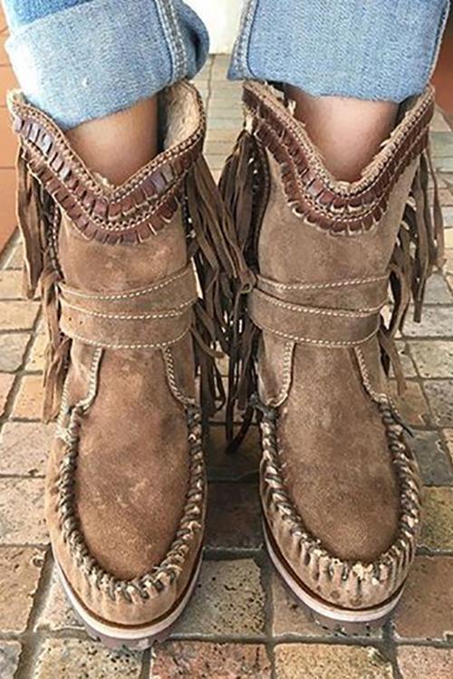 Walking Faux-Suede Boots