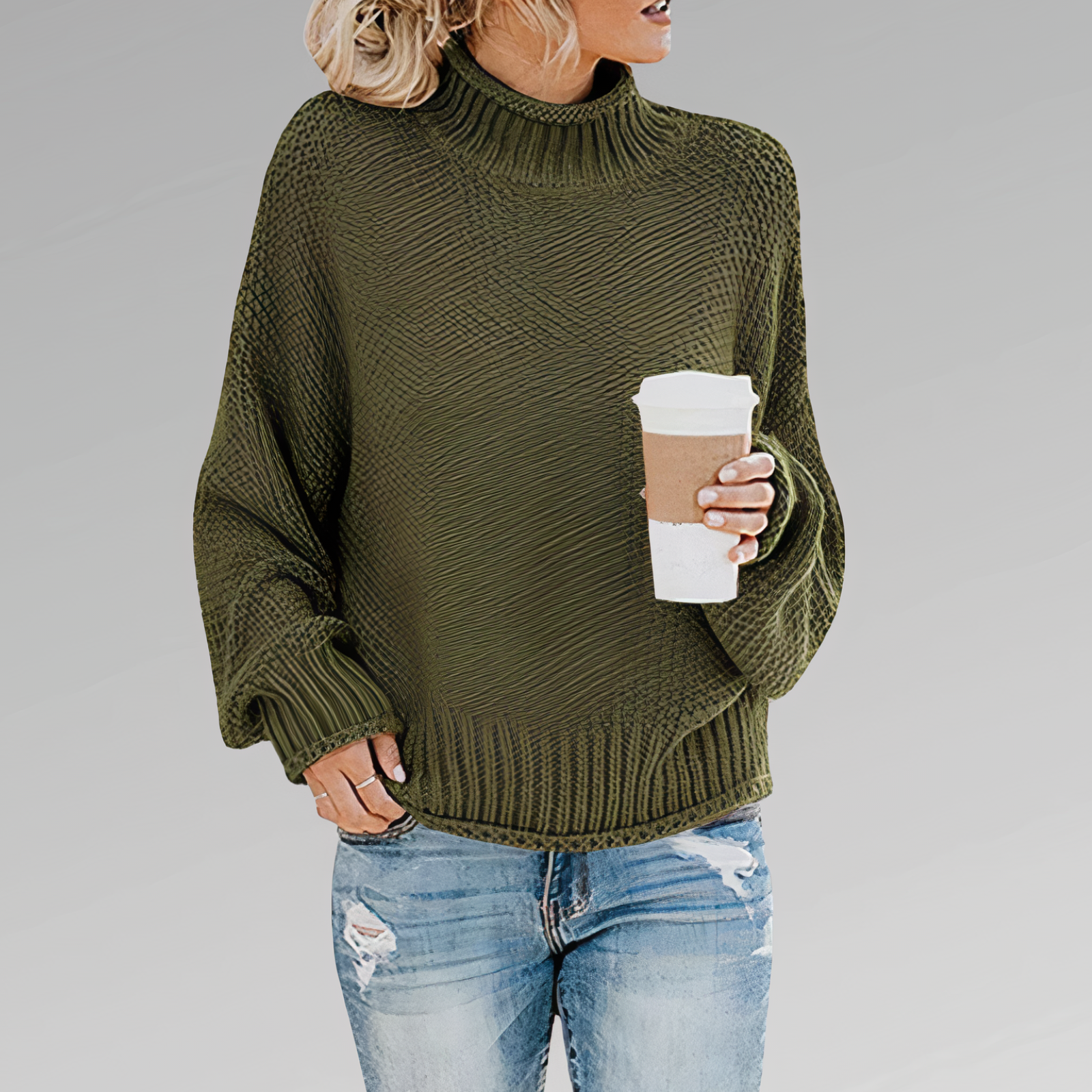Textured V-Neck Sweater