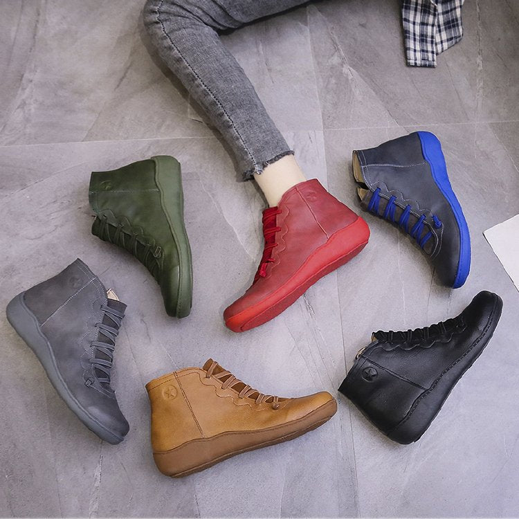 Relaxed Block-Heel Boots