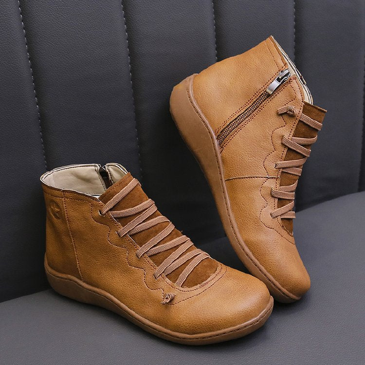 Relaxed Block-Heel Boots