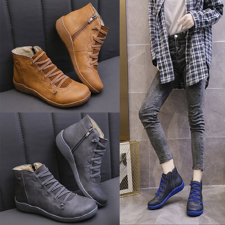 Relaxed Block-Heel Boots