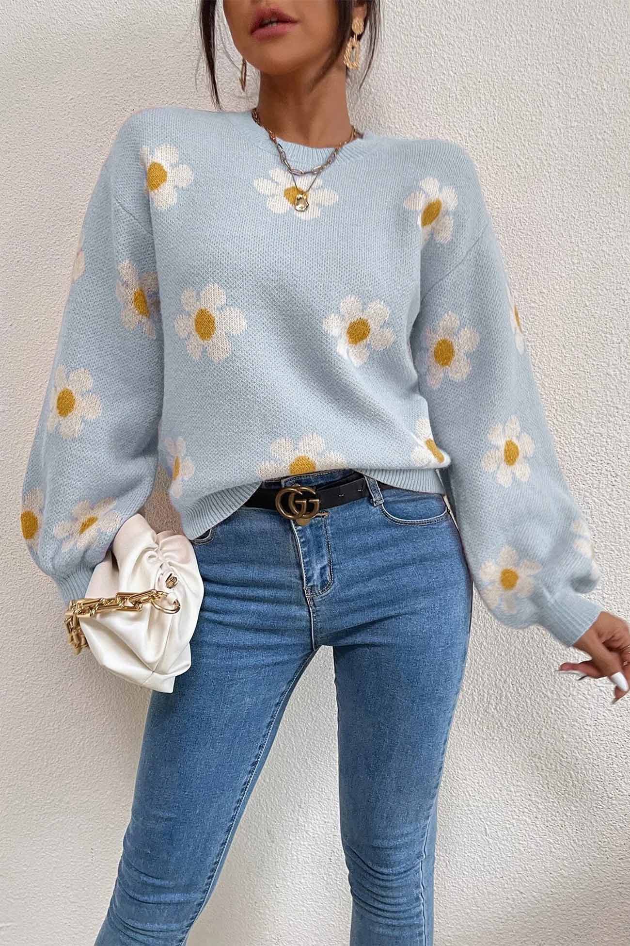 Textured Buttoned Sweater