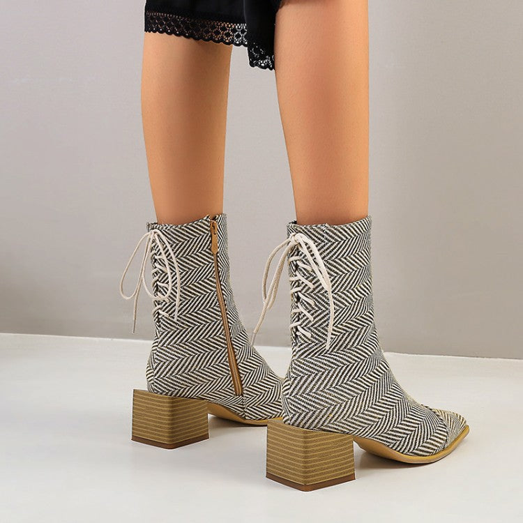 Summer Block-Heel Boots