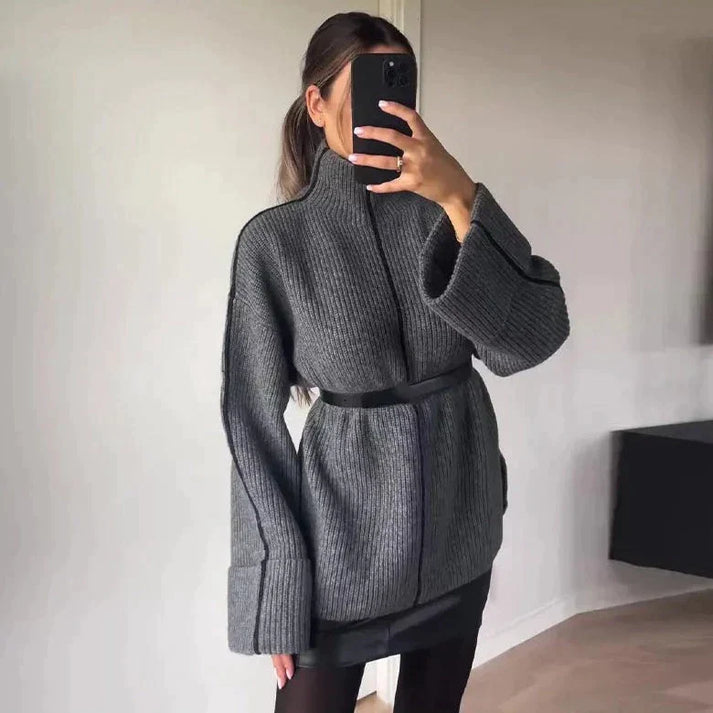 Textured Buttoned Sweater
