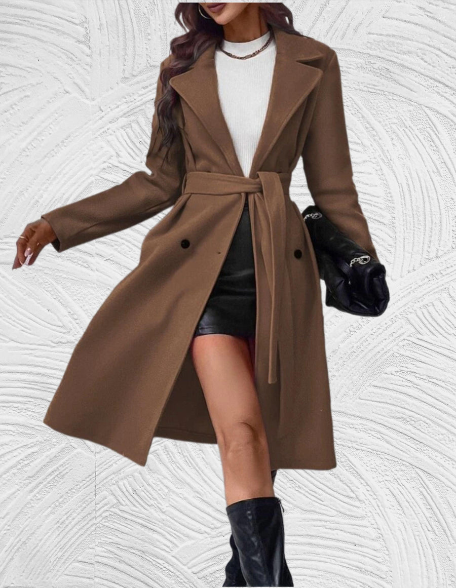 Warm Double-Breasted Coat