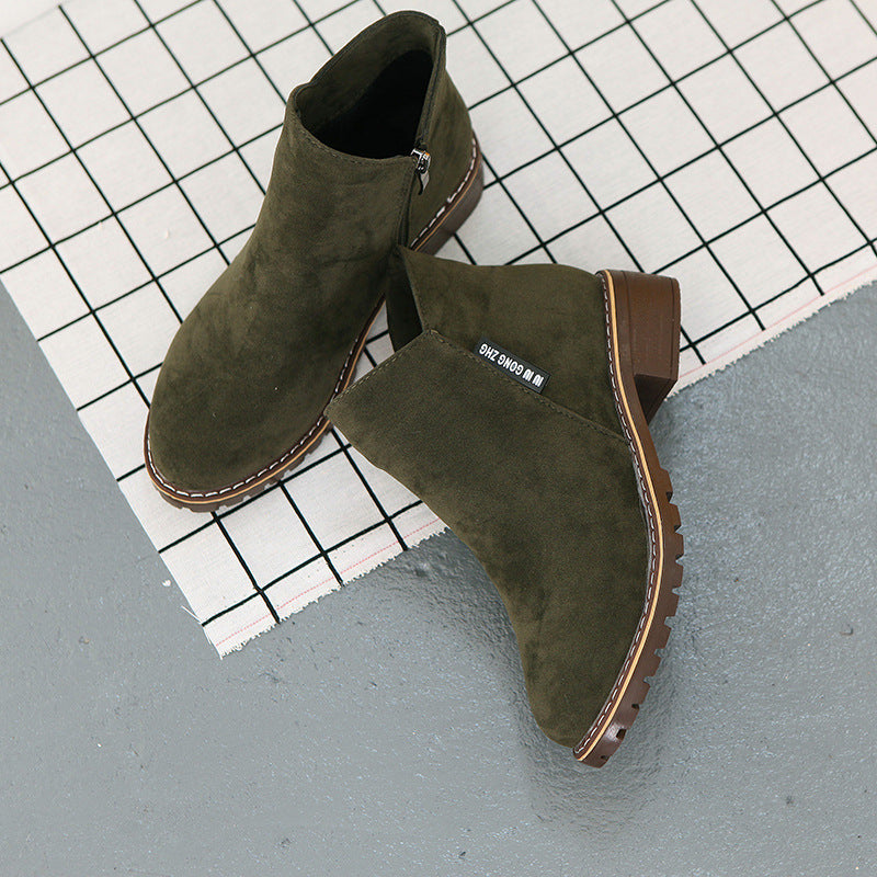Clean Faux-Suede Boots