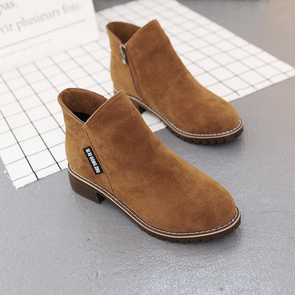 Clean Faux-Suede Boots