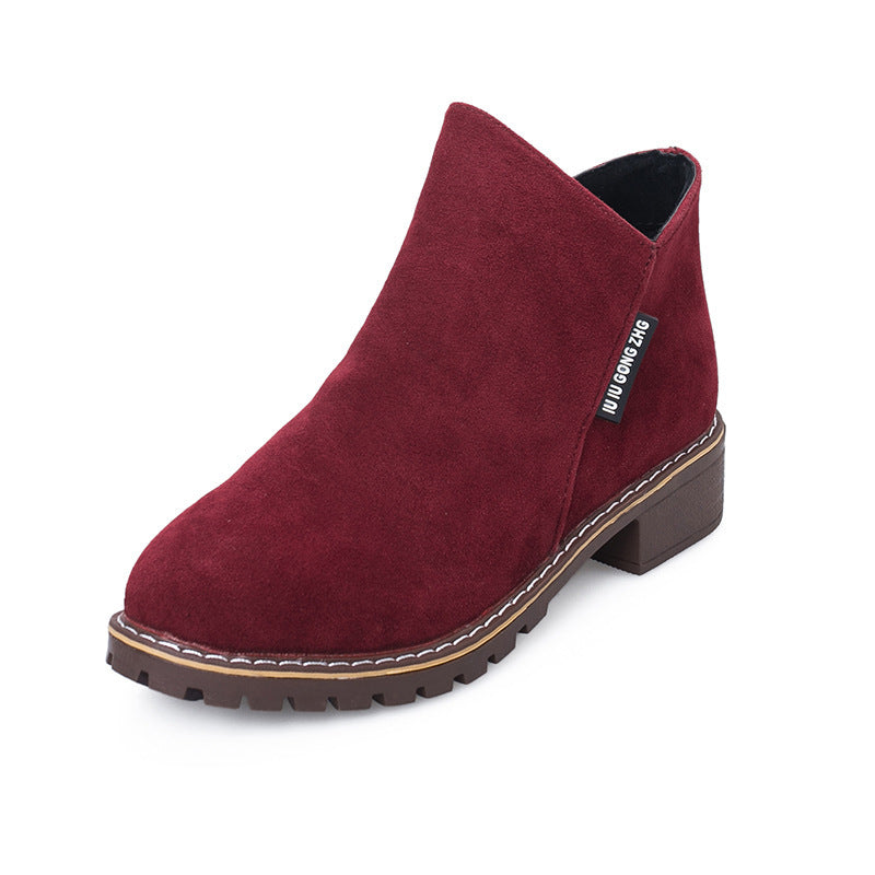 Clean Faux-Suede Boots