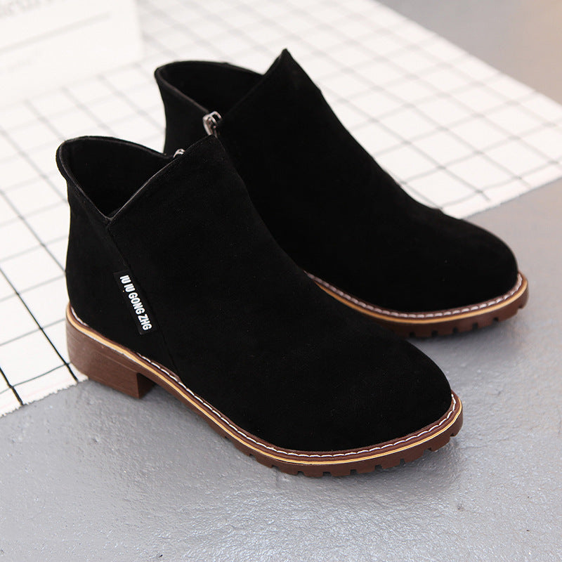 Clean Faux-Suede Boots