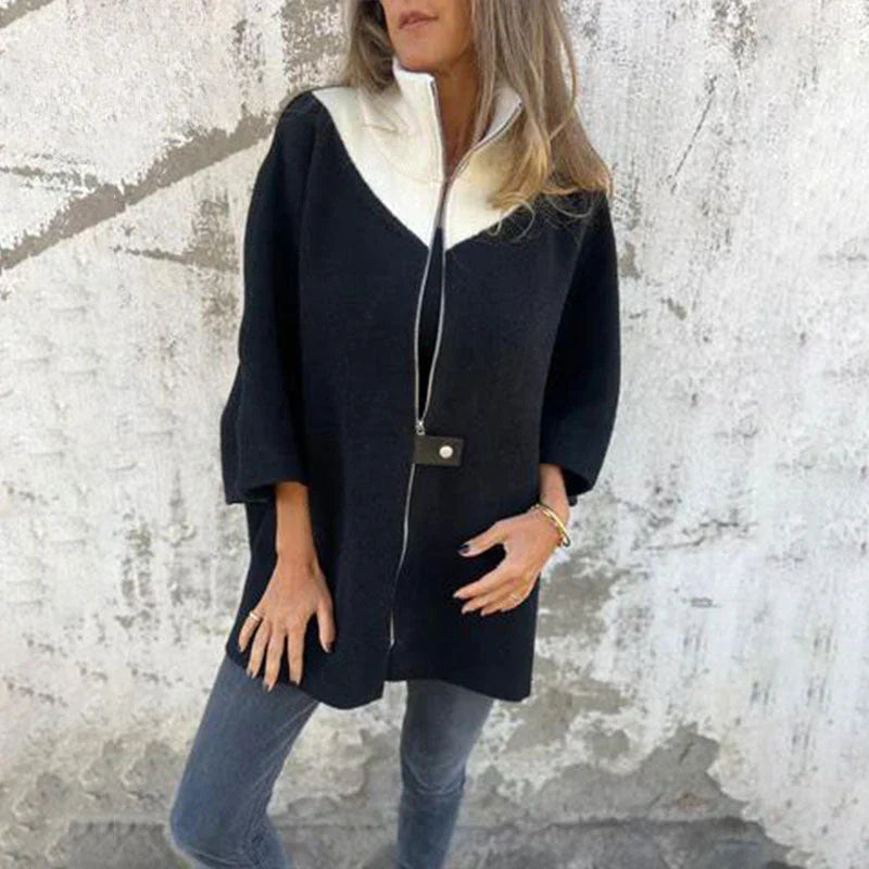 Layered Double-Breasted Coat