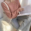 Textured Cropped Sweater