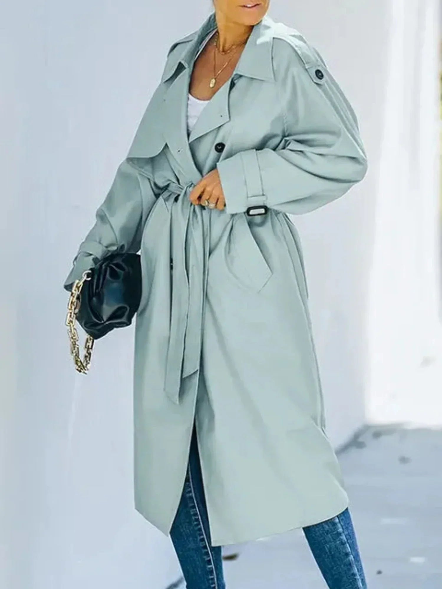 Relaxed Double-Breasted Coat