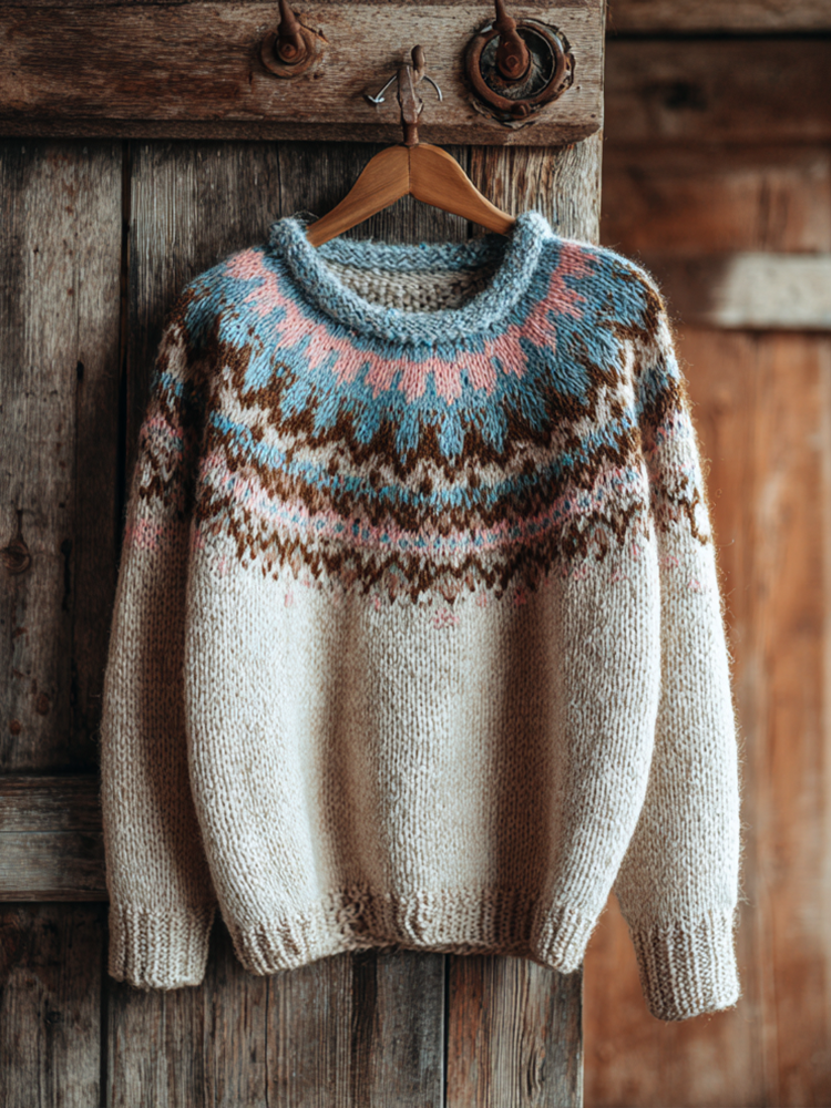 Textured V-Neck Sweater