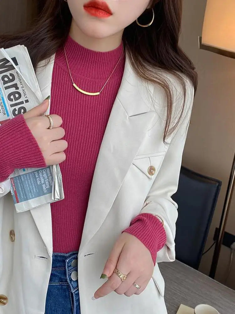 Casual Cropped Sweater