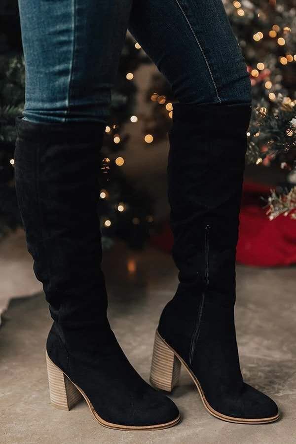 Airy Block-Heel Boots