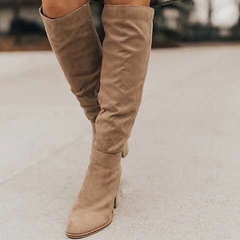 Airy Block-Heel Boots