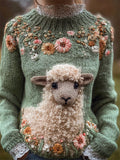 Textured Buttoned Sweater