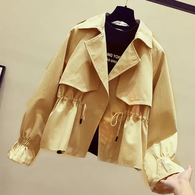 Layered Double-Breasted Coat