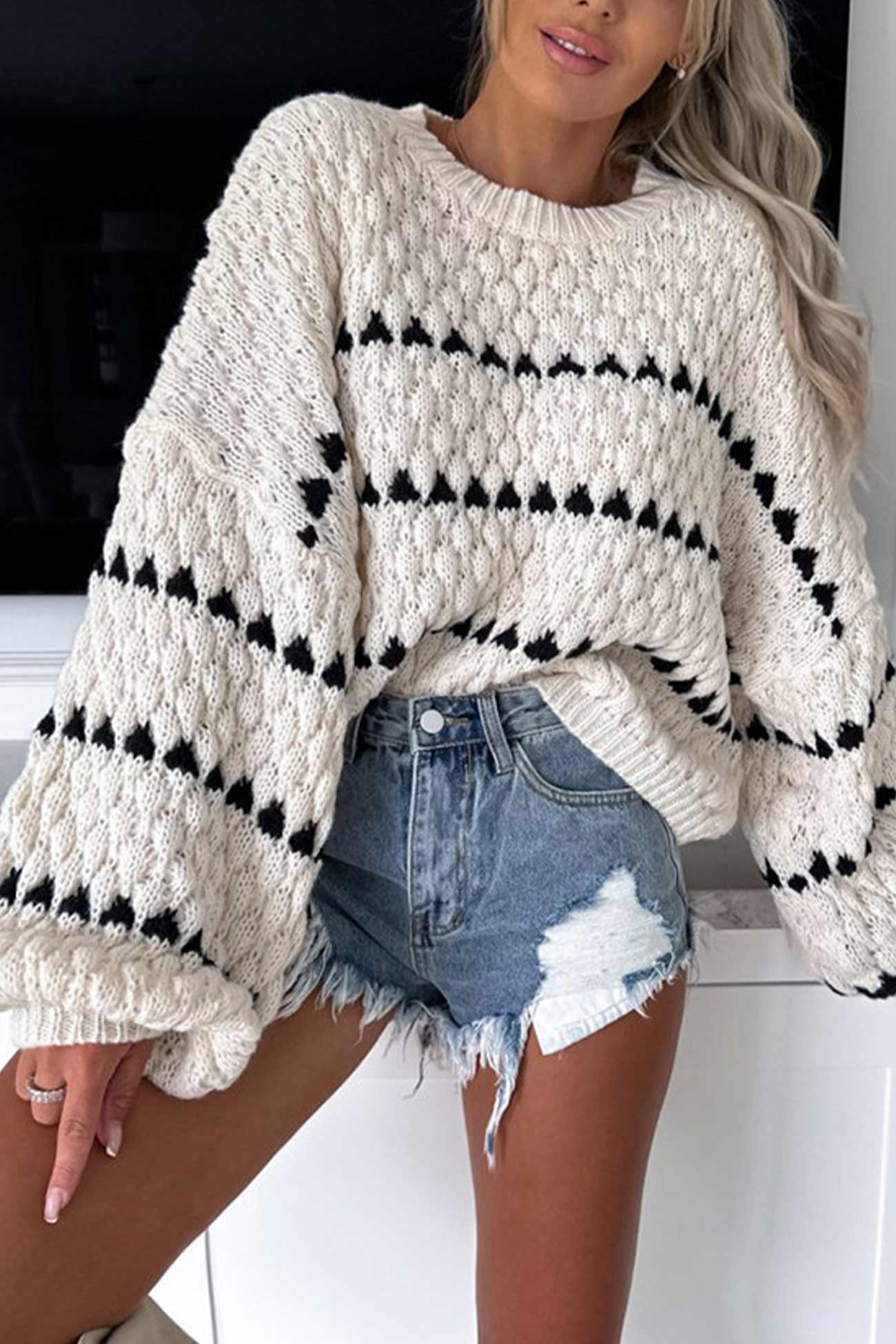 Textured Oversized Sweater