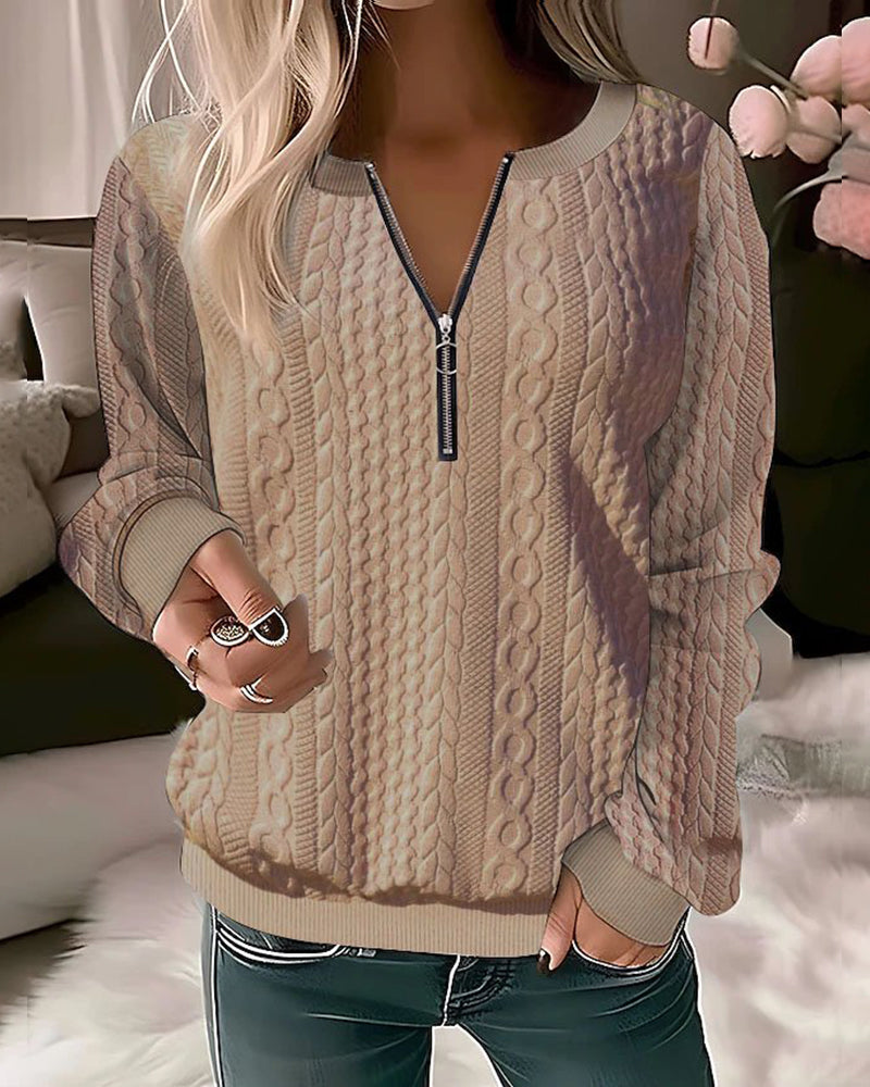 Textured Cable Sweater