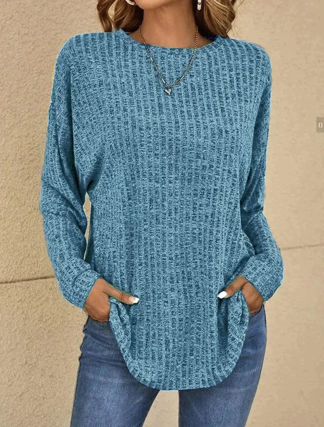 Textured Buttoned Sweater