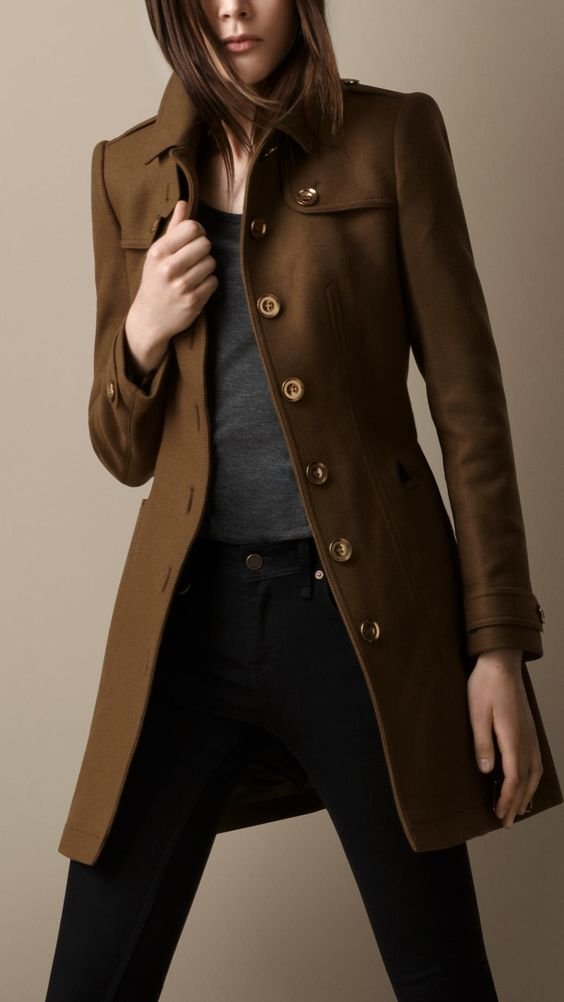 Layered Hooded Coat