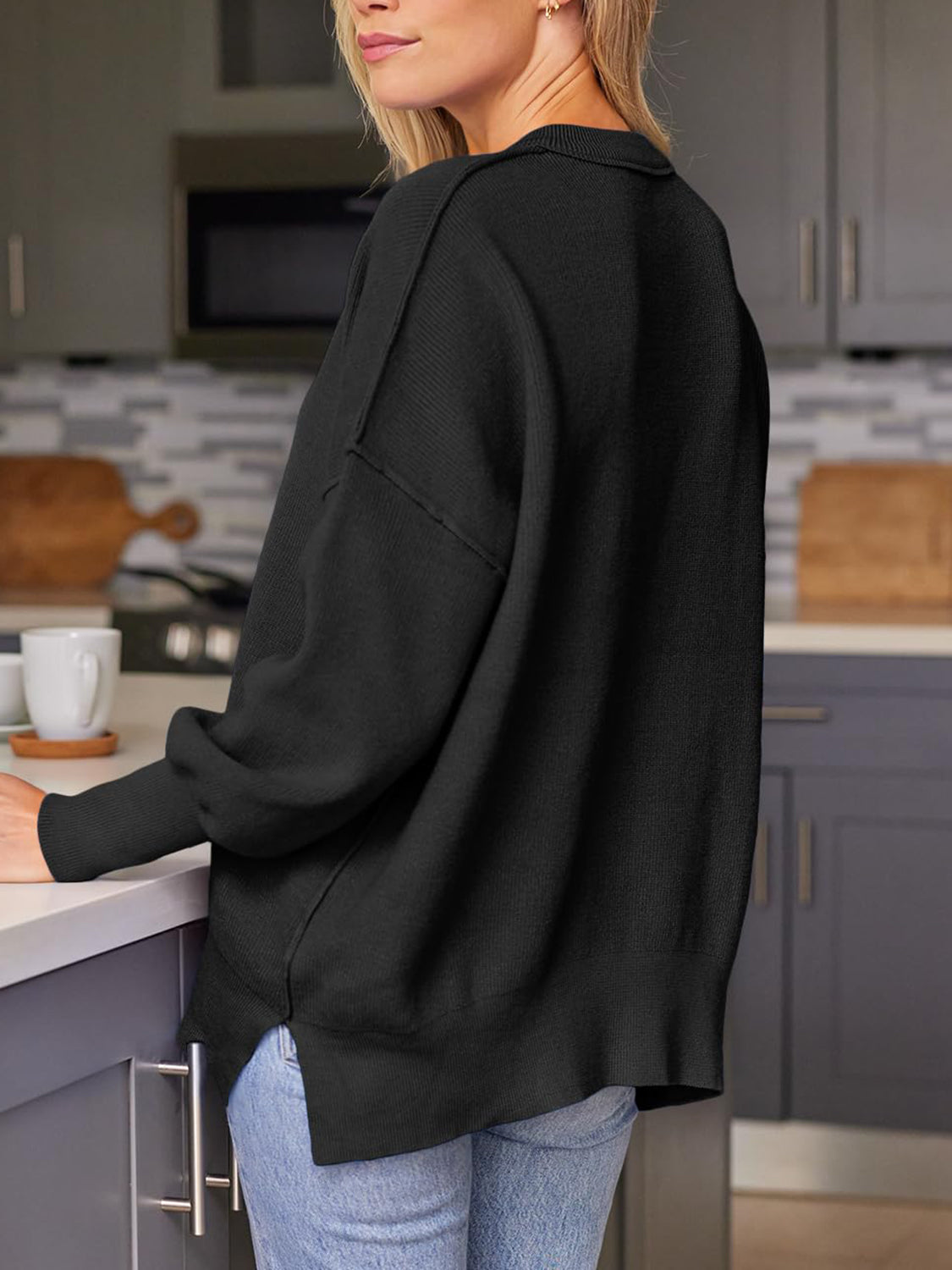 Relaxed V-Neck Sweater
