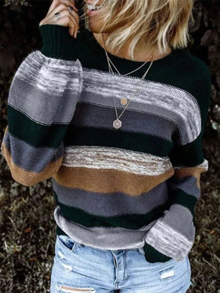 Textured Striped Sweater