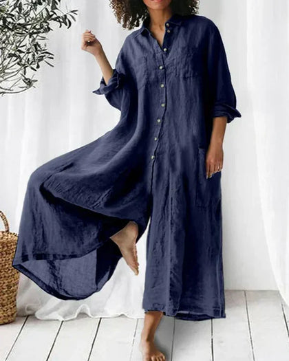 Breezy Long-Sleeve Jumpsuit