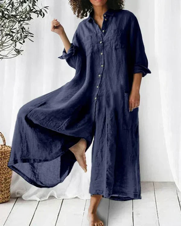 Breezy Long-Sleeve Jumpsuit