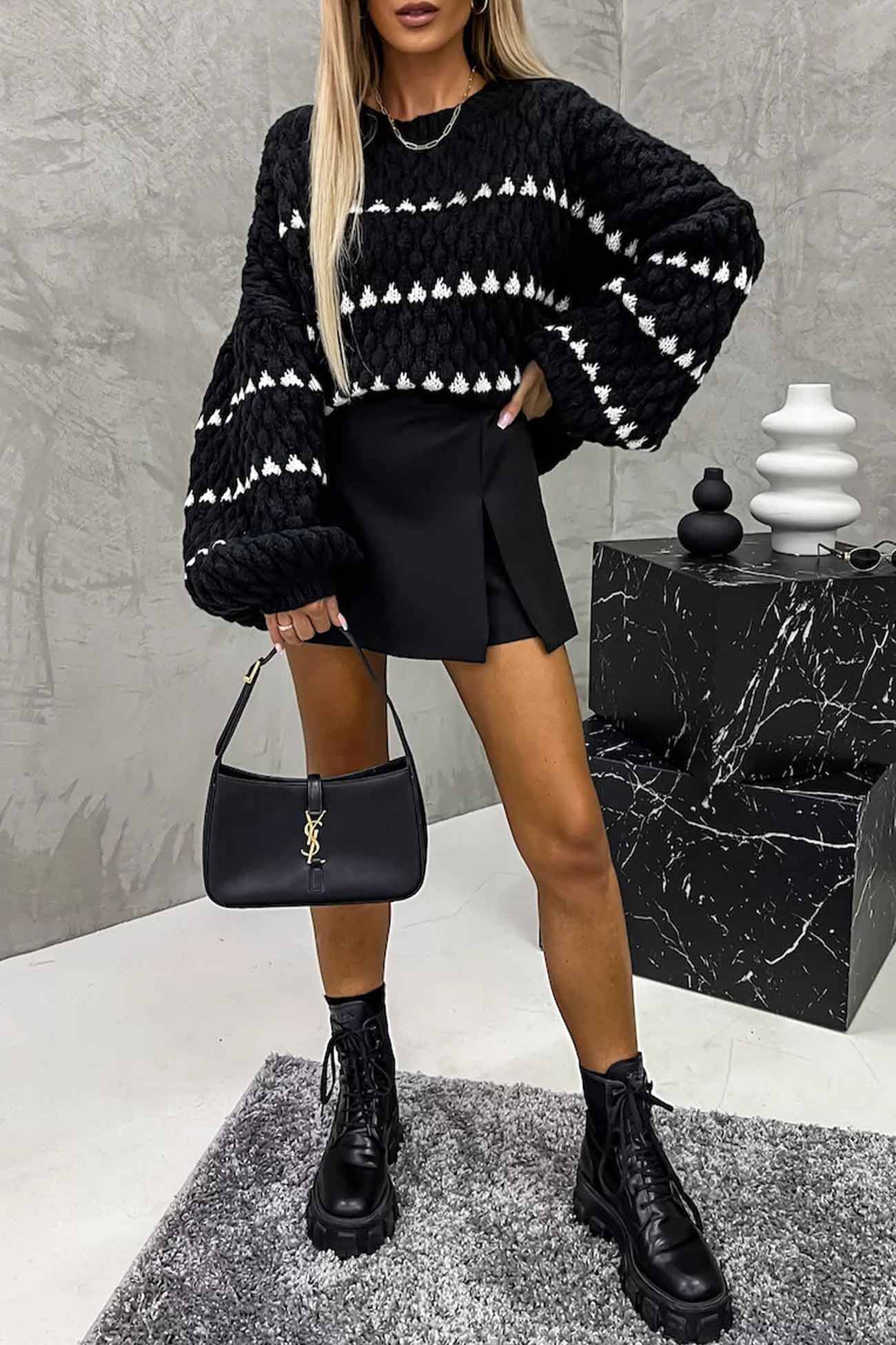 Textured Oversized Sweater