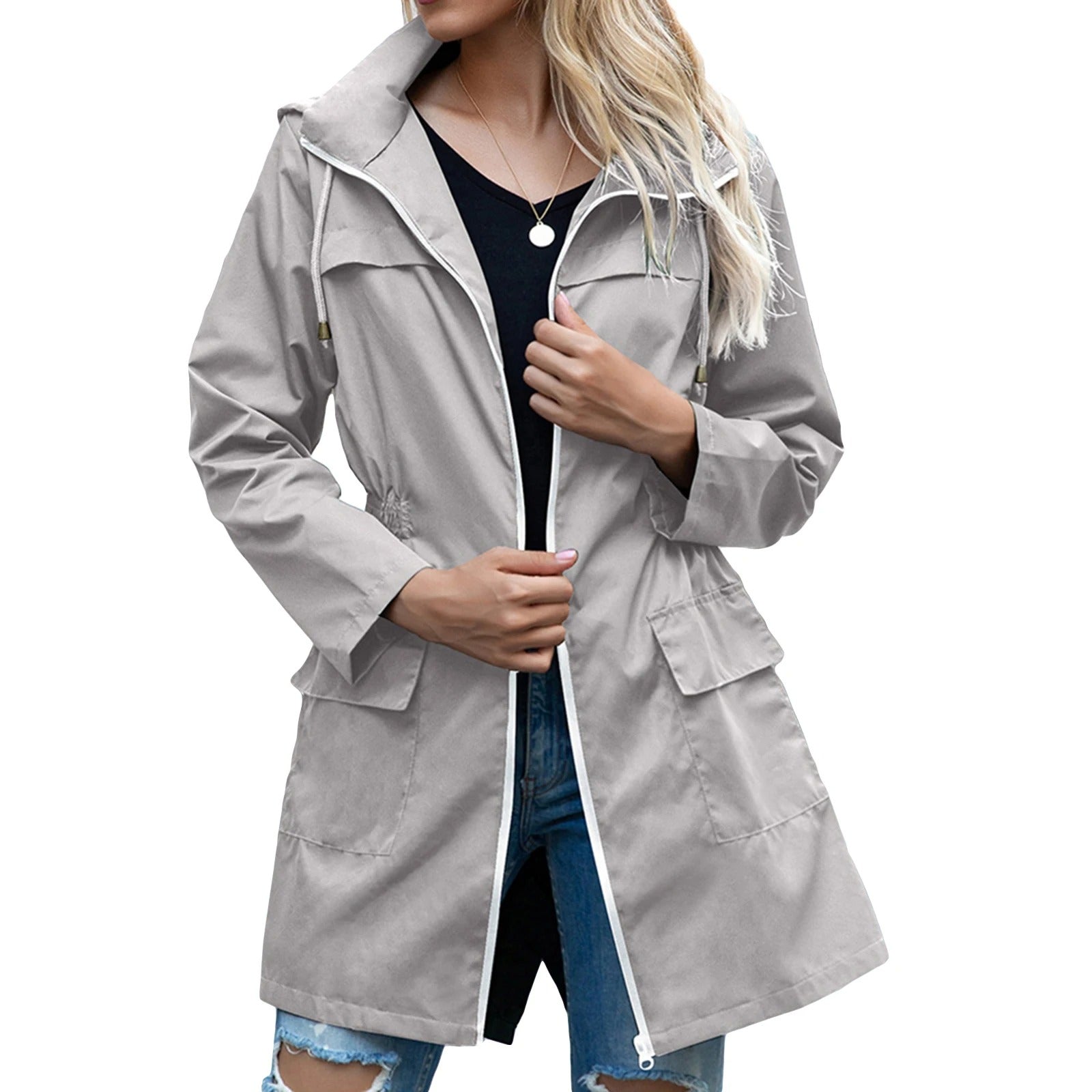 Layered Double-Breasted Coat