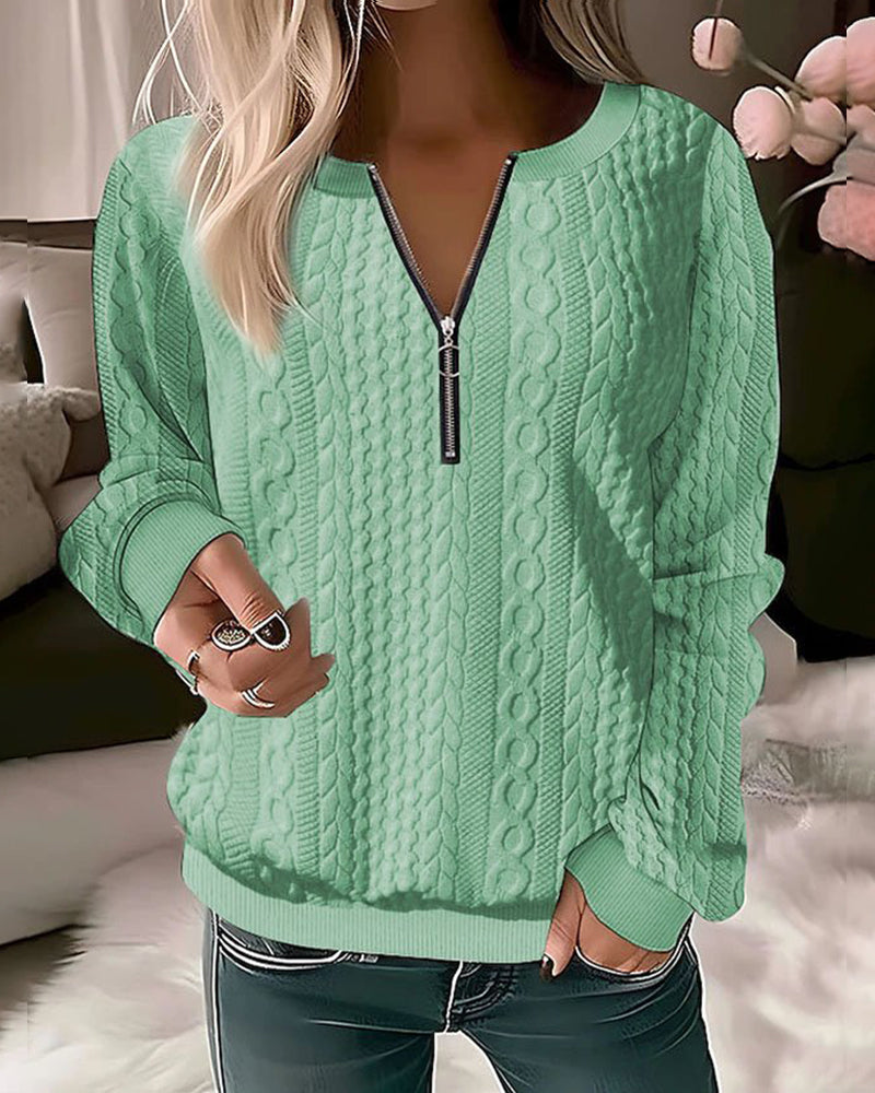 Textured Cable Sweater