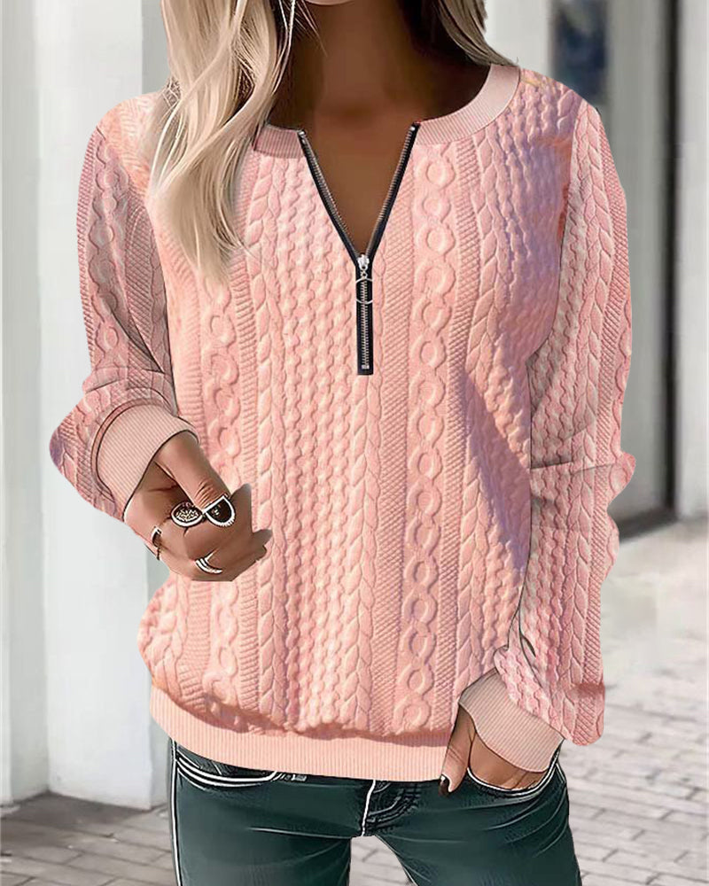 Textured Cable Sweater
